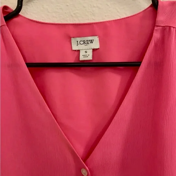 Hot pink J Crew Blouse - Picture 2 of 3